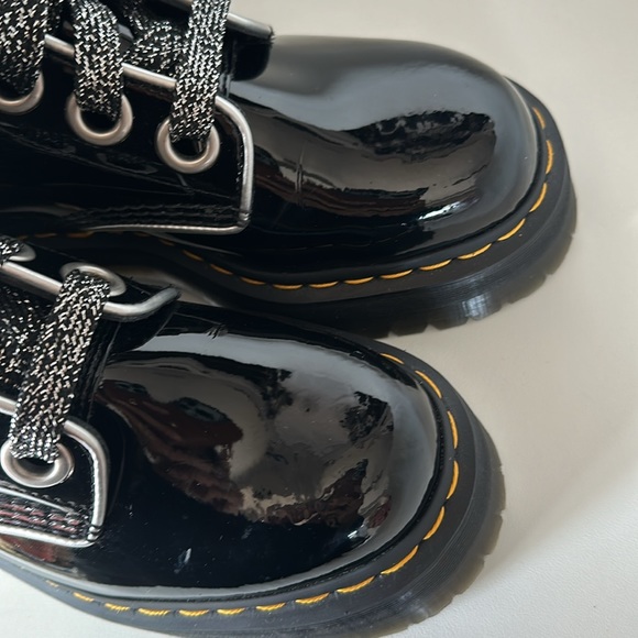 DR. MARTENS Black Patent Molly Boots - Picture 8 of 10